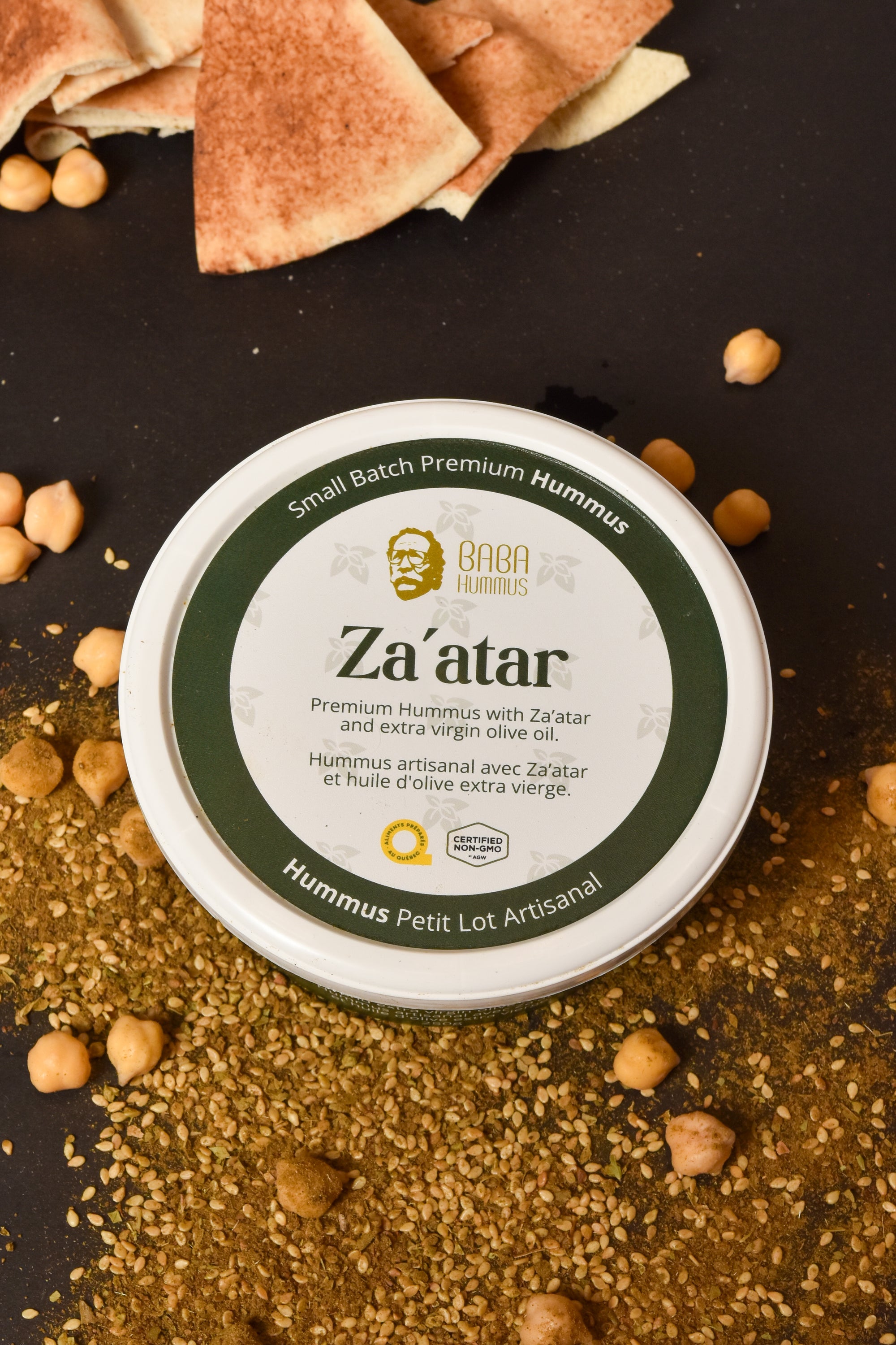 best hummus in canada with zaatar and olive oil
