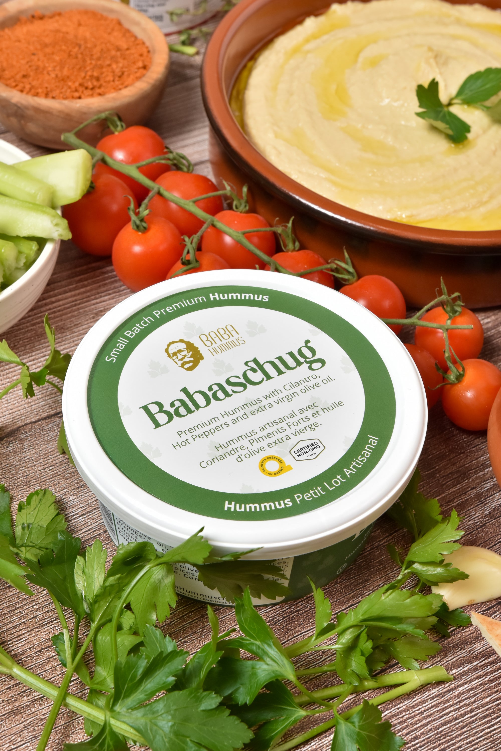 Best hummus in canada with schug