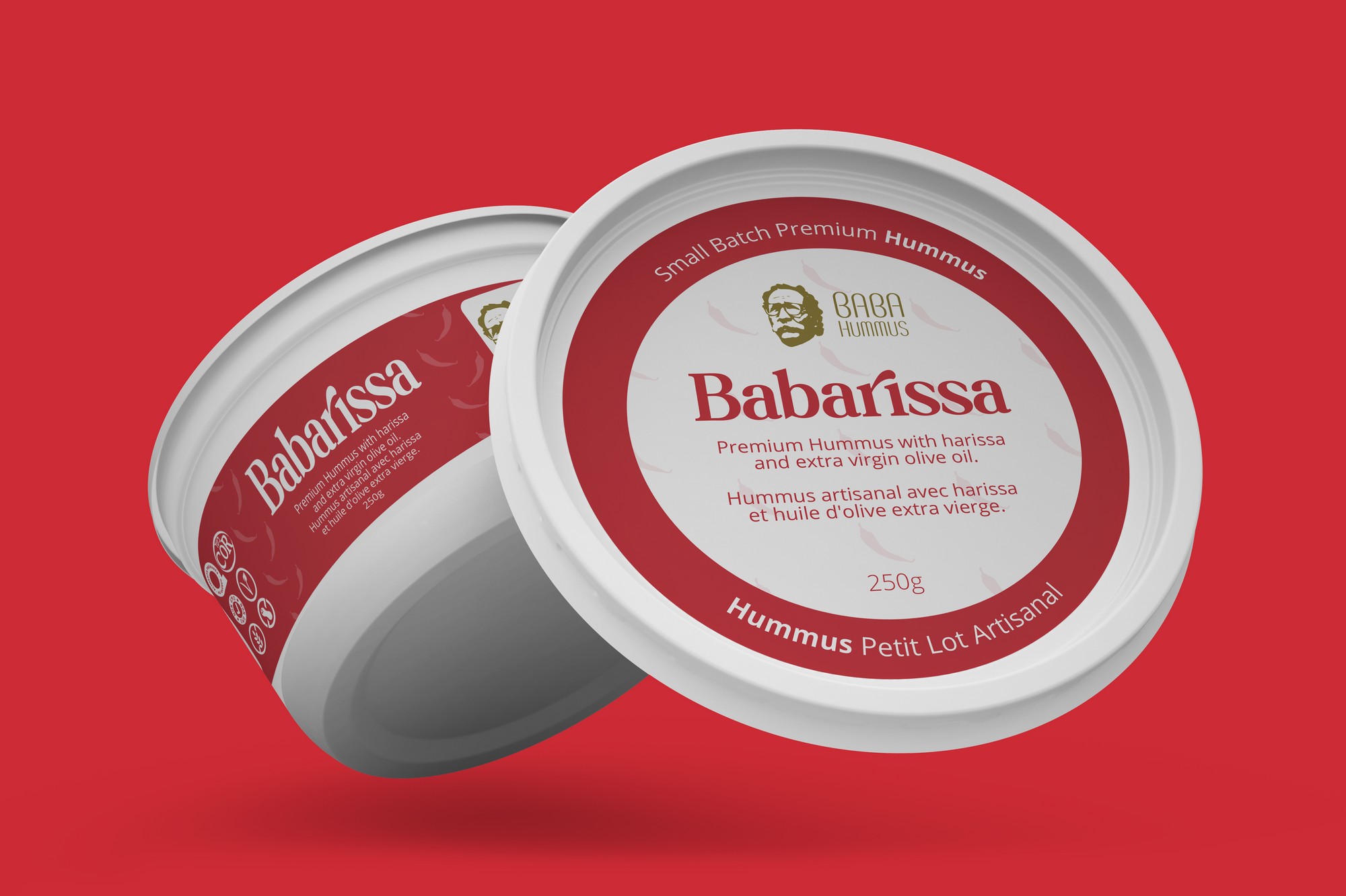 Baba Hummus with harissa
